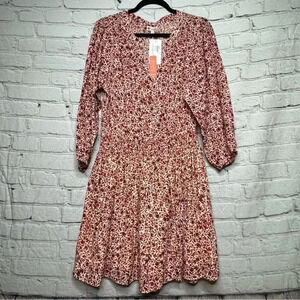 NWT Sundry for Evereve Women’s Long Sleeve Floral Print Dress size 3